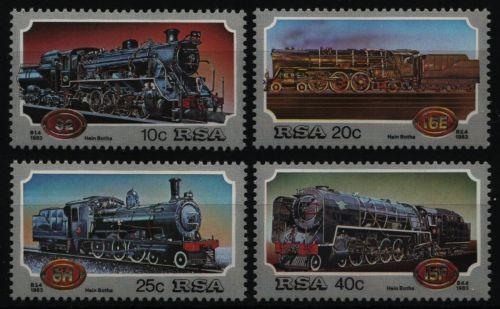 Südafrika 1983 - Mi-Nr. 630-633 ** - MNH - Lokomotiven / Locomotives