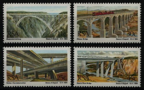 Südafrika 1984 - Mi-Nr. 651-654 ** - MNH - Brücken / Bridges