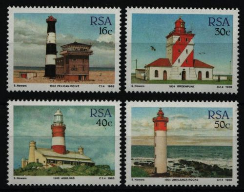 Südafrika 1988 - Mi-Nr. 739-742 ** - MNH - Leuchttürme / Lighthouses