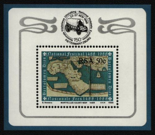 Südafrika 1988 - Mi-Nr. Block 20 ** - MNH - Martellus-Karte