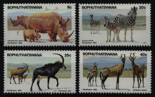 Bophuthatswana 1983 - Mi-Nr. 100-103 ** - MNH - Wildtiere / Wild animals