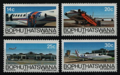 Bophuthatswana 1986 - Mi-Nr. 177-180 ** - MNH - Flugzeuge / Airplanes