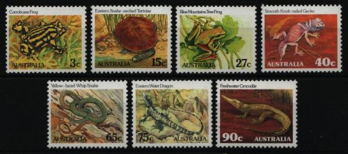 Australien 1982 - Mi-Nr. 781-787 ** - MNH - Reptilien & Amphibien