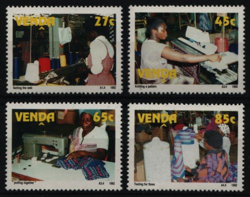Venda 1992 - Mi-Nr. 233-236 ** - MNH - Bekleidungsindustrie