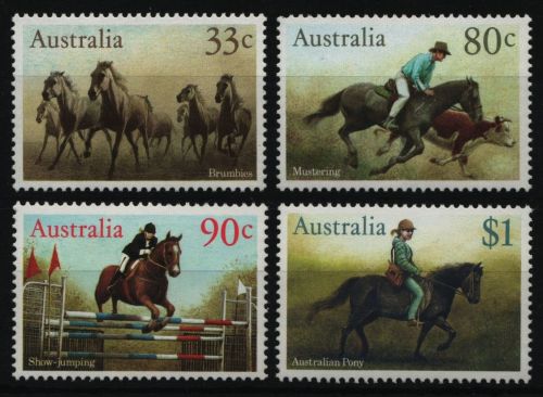 Australien 1986 - Mi-Nr. 968-971 ** - MNH - Pferde / Horses