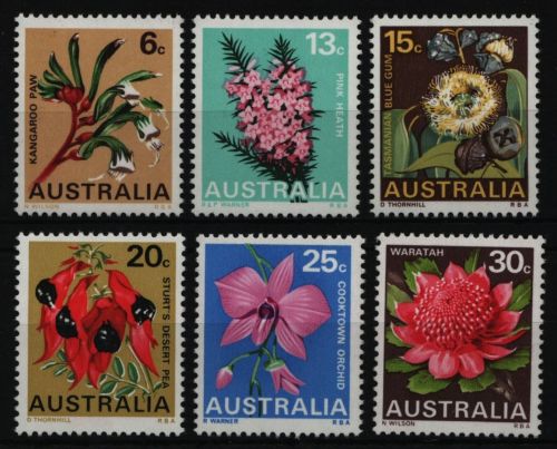 Australien 1968 - Mi-Nr. 398-403 ** - MNH - Blumen / Flowers