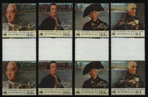Australien 1986 - Mi-Nr. 984-987 ** - MNH - Stegpaare- Besiedlung Neusüdwales