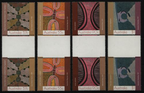 Australien 1988 - Mi-Nr. 1119-1122 ** - MNH - Stegpaare - Moderne Gemälde