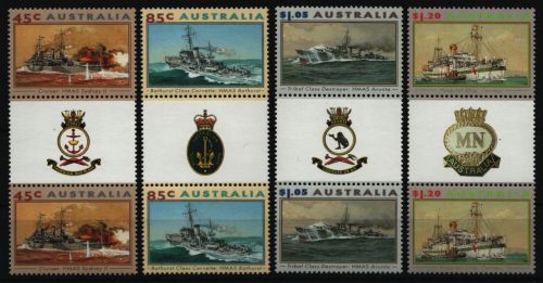 Australien 1993 - Mi-Nr. 1340-1343 a ** - MNH - Stegpaare - Schiffe / Ships