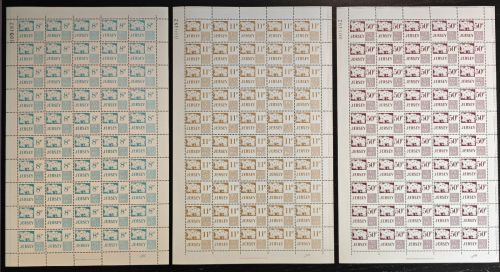 Jersey 1975 - Porto - Mi-Nr. 18-20 ** - MNH - Bogen - Mängel / Faults