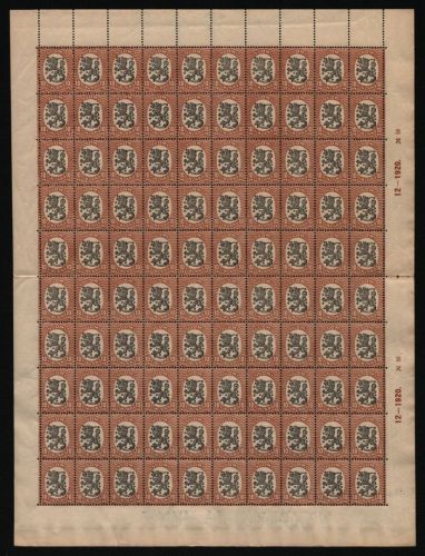 Finnland 1917 - Mi-Nr. 93 A ** - MNH - Bogen gefaltet