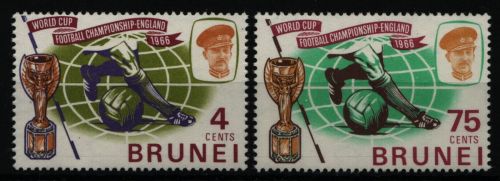 Brunei 1966 - Mi-Nr. 116-117 ** - MNH - Fußball / Soccer