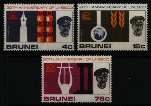 Brunei 1966 - Mi-Nr. 120-122 ** - MNH - UNESCO