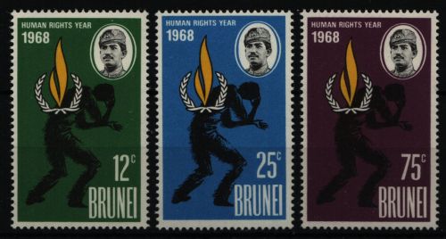 Brunei 1968 - Mi-Nr. 139-141 ** - MNH - Menschenrechte