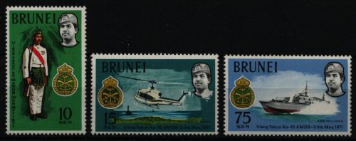 Brunei 1971 - Mi-Nr. 156-158 ** - MNH - Königliches Regiment