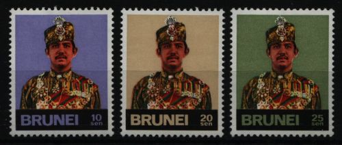 Brunei 1976 - Mi-Nr. 191, 193 & 194 X II ** - MNH - 3 Werte - WZ stehend