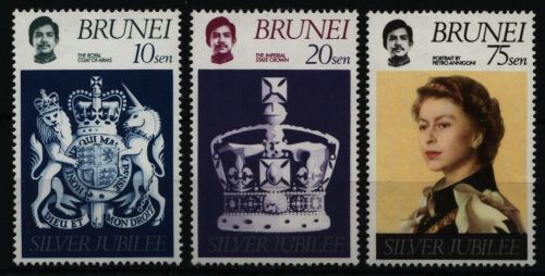 Brunei 1977 - Mi-Nr. 215-217 ** - MNH - Queen Elizabeth II