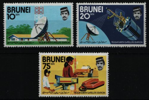 Brunei 1979 - Mi-Nr. 229-231 ** - MNH - Erdfunkstelle Telisai