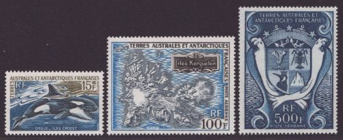 TAAF 1969 - Mi-Nr. 52-54 ** - MNH - Wale / Whales (IV)