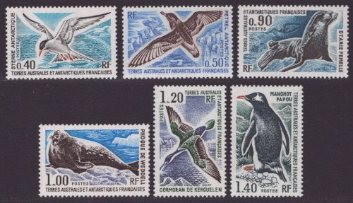 TAAF 1976 - Mi-Nr. 103-108 ** - MNH - Wildtiere / Wild animals (IV)