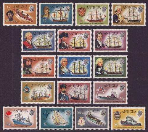 Antigua 1970 - Mi-Nr. 230-246 ** - MNH - Schiffe / Ships (I)