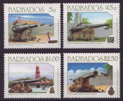 Barbados 1993 - Mi-Nr. 827-830 ** - MNH - Kanonen