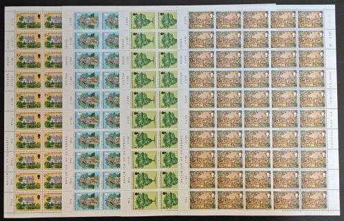 Guernsey 1975 - Mi-Nr. 121-124 ** - MNH - Bogen - Mängel / Faults