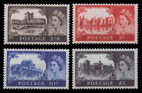 Großbritannien 1963 - Mi-Nr. 335-338 II ** - MNH - Bradbury - Castles