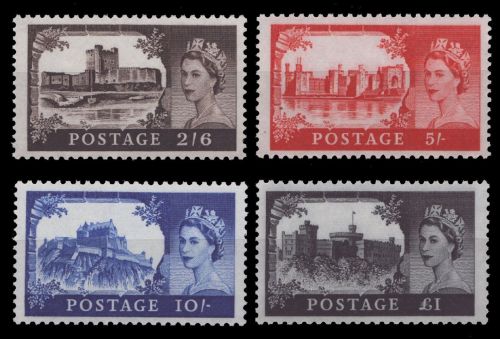 Großbritannien 1967 - Mi-Nr. 477-480 ** - MNH - ohne WZ - Castles