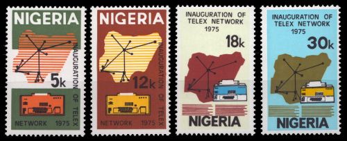 Nigeria 1975 - Mi-Nr. 310-313 ** - MNH - Fernschreibenetz