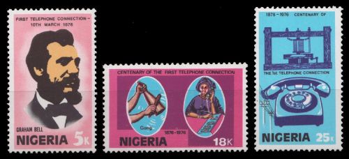Nigeria 1976 - Mi-Nr. 317-319 ** - MNH - 100 Jahre Telefon