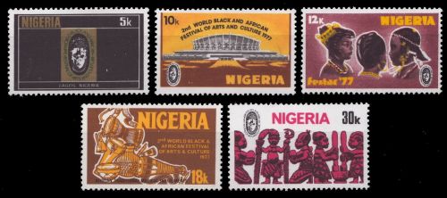 Nigeria 1976 - Mi-Nr. 323-327 ** - MNH - Kunstfestival