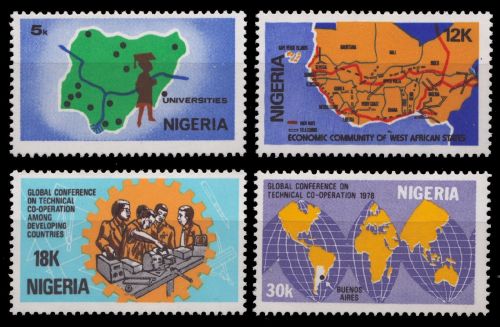 Nigeria 1978 - Mi-Nr. 338-341 ** - MNH - Technische Zusammenarbeit