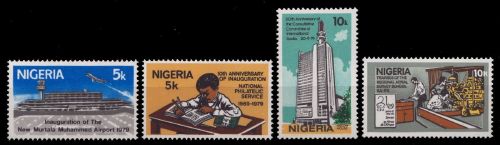 Nigeria 1979 - Mi-Nr. 357, 358, 364 & 365 ** - MNH - 4 Ausgaben