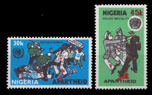 Nigeria 1981 - Mi-Nr. 389-390 ** - MNH - Apartheid