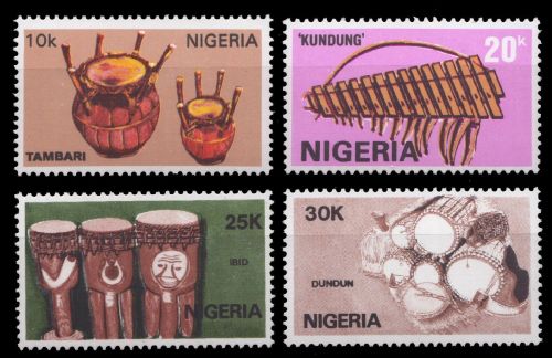 Nigeria 1989 - Mi-Nr. 531-534 ** - MNH - Musikinstrumente