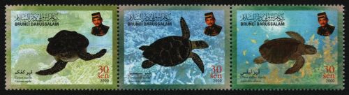 Brunei 2000 - Mi-Nr. 595-597 ** - MNH - Schildkröten / Turtles