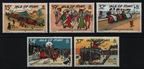 Isle of Man 1990 - Mi-Nr. 422-426 ** - MNH - Ansichtskarten