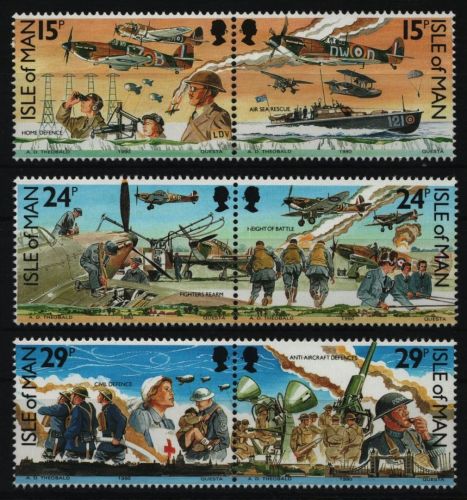 Isle of Man 1990 - Mi-Nr. 442-447 ** - MNH - Luftschlacht um England