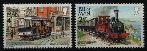 Isle of Man 1991 - Mi-Nr. 457-458 ** - MNH - Eisenbahn / Trains