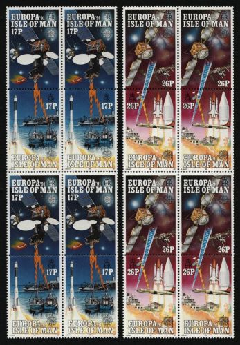 Isle of Man 1991 - Mi-Nr. 464-467 ** - MNH - Viererblock - EUROPA - Space