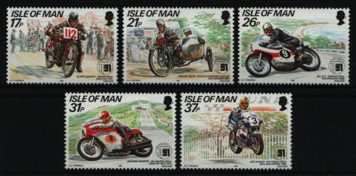 Isle of Man 1991 - Mi-Nr. 468-472 ** - MNH - Motorräder / Motor bikes