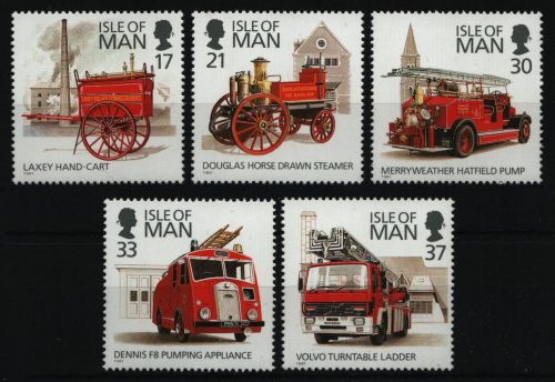 Isle of Man 1991 - Mi-Nr. 473-477 ** - MNH - Feuerwehr / Firefighters