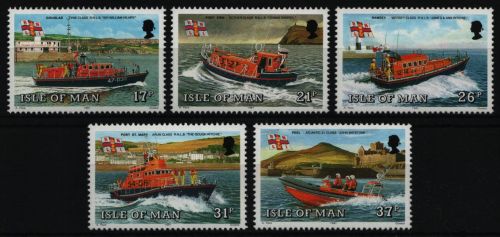 Isle of Man 1991 - Mi-Nr. 459-463 ** - MNH - Rettungsboote