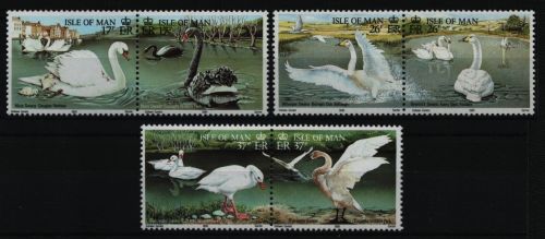 Isle of Man 1991 - Mi-Nr. 478-483 ** - MNH - Schwäne / Swans