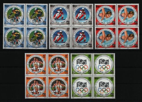 Isle of Man 1994 - Mi-Nr. 609-613 ** - MNH - Viererblock - Olympisches Komitee
