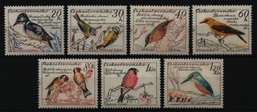 Tschechoslowakei 1959 - Mi-Nr. 1163-1169 ** - MNH - Vögel / Birds