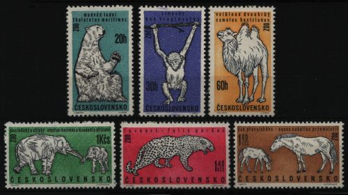 Tschechoslowakei 1962 - Mi-Nr. 1335-1340 ** - MNH - Wildtiere / Wild animals