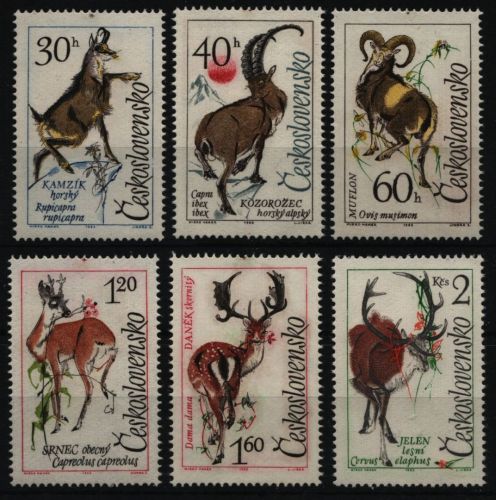 Tschechoslowakei 1963 - Mi-Nr. 1441-1446 ** - MNH - Wildtiere / Wild animals