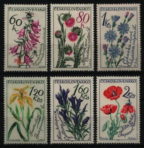 Tschechoslowakei 1964 - Mi-Nr. 1471-1476 ** - MNH - Blumen / Flowers
